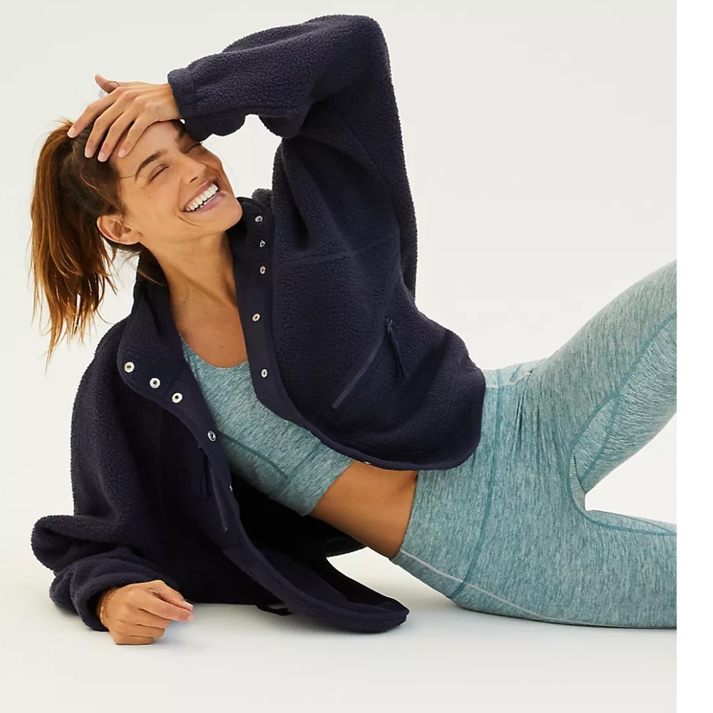 Free People Hit the Slopes Fleece Jacket XS